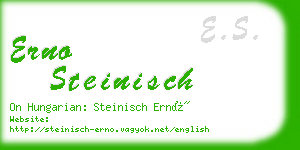 erno steinisch business card